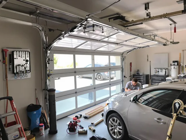 Garage door noise reduction service by Cromwell Garage Door Repair in Cromwell