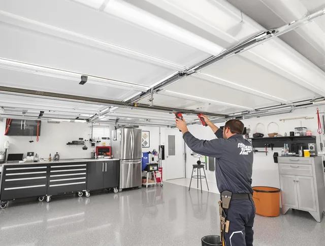 Overhead garage door repair service by Cromwell Garage Door Repair in Cromwell