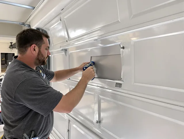 Garage door panel repair by Cromwell Garage Door Repair in Cromwell