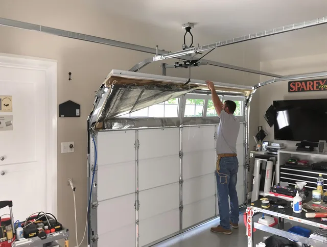 Garage door section replacement by Cromwell Garage Door Repair in Cromwell