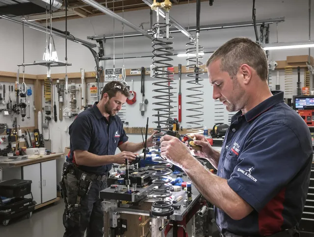 Garage door spring repair service by Cromwell Garage Door Repair in Cromwell